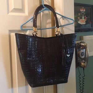 Lg BRAHMIN Leather tote*croc embossed*barely used